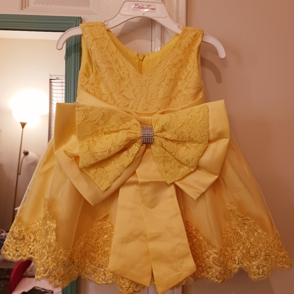 Yellow baby girl dress
